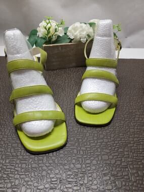 JG Hook Green Strapy Sandal Heels Women's 7